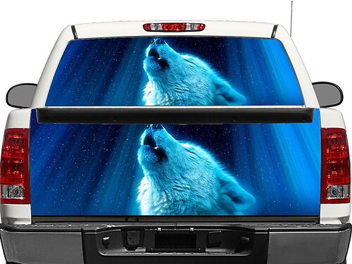 Polar Wolf Vinyle Sticker voor Achterruit of Achterklep voor Pick-up Trucks SUV