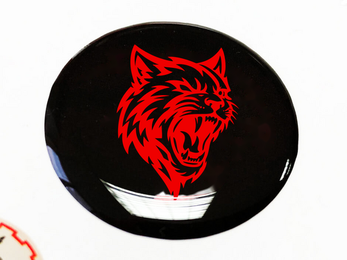 Start motorknop Hellcat Dodge Charger Domed Badge Emblem Resin Decal Sticker