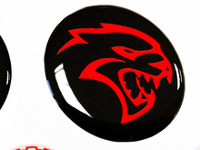 Start motorknop Hellcat Dodge Charger Domed Badge Emblem Resin Decal Sticker 2
