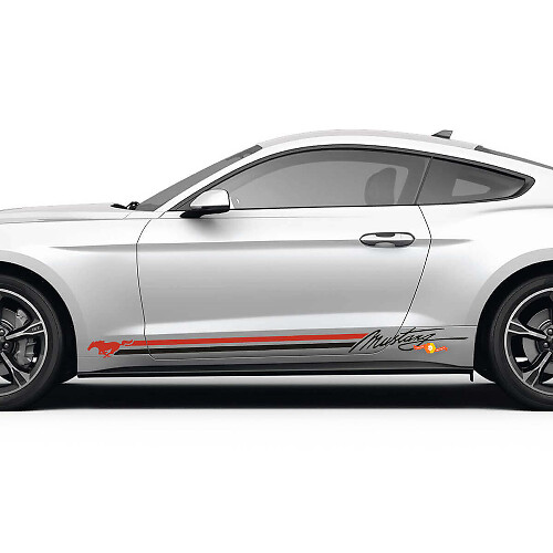 Zijdeuren Mustang Strepen Paarden Decals Stickers voor Ford Mustang 1
