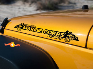Marine Corps Mountains Edition Hood-stickers voor Jeep Wrangler-kappen
