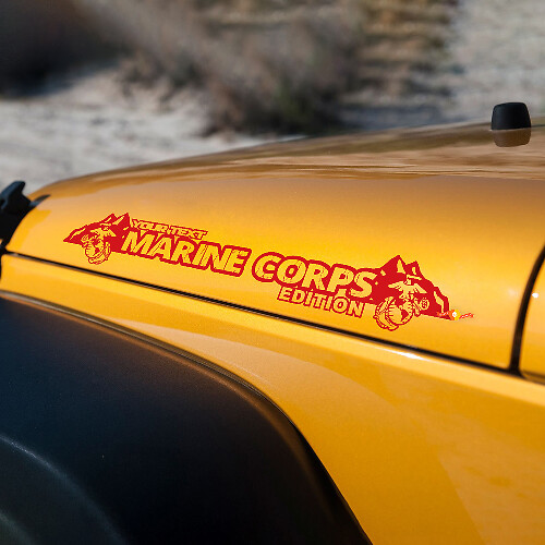Marine Corps Mountains Edition Hood Stickers Stickers voor Jeep wrangler kappen
