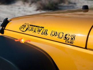DEVIL DOG ​​bulldog editie Devil Dogs USMC Hood Decals voor Jeep wrangler kappen