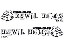 DEVIL DOG ​​bulldog editie Devil Dogs USMC Hood Stickers Decals voor Jeep wrangler kappen
 2