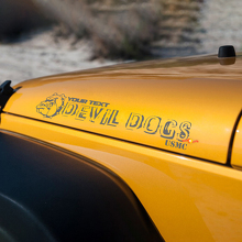 DEVIL DOG ​​bulldog editie Devil Dogs USMC Hood Stickers Decals voor Jeep wrangler kappen
 2
