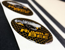 Start motorknop Rumble Bee Dodge Domed Badge Emblem Resin Decal Sticker 2