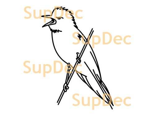 Vogel Vinyl Art Wall Window Badkamer Sticker Sticker verwijderbaar #18
