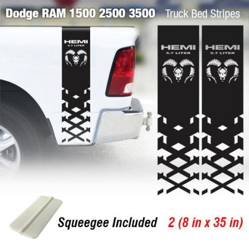 Hemi Stijl Accent Strepen Bedside Vinyl Decal Sticker voor Dodge Ram 3500