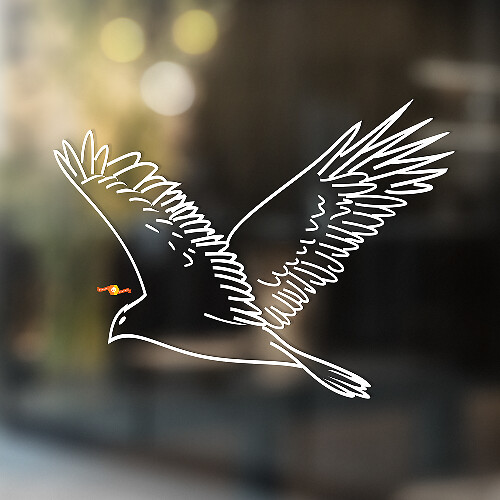 Vliegende Prooi Vogel Universele Vinyl Decal Sticker