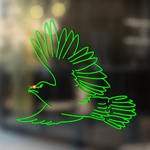 Flying Bird Contour Style Universele Vinyl Decal Sticker_3