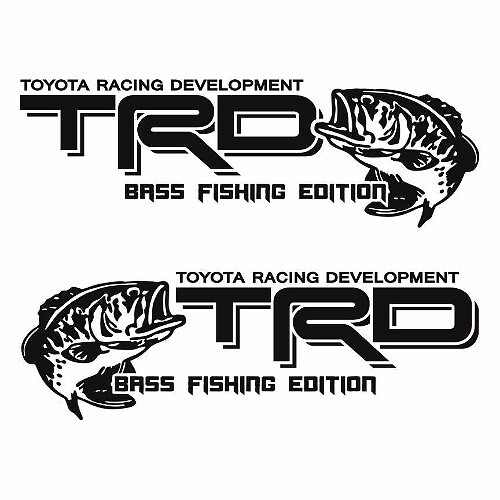 TRD Bass Fishing Edition Vissticker Set voor Toyota Trucks
