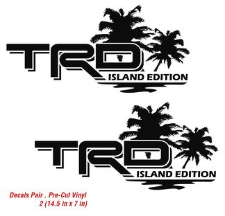Toyota TRD Island Edition Tropical Palm Tacoma Tundra Decals Vinyl Sticker Sticker