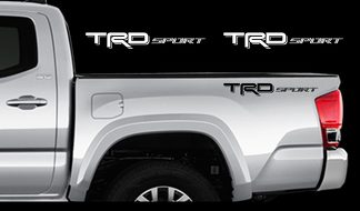TRD SPORT-stickers Toyota Tundra Tacoma Truck Bed Vinyl Stickers X2 2012-2017