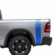 5.7L Hemi-stijl achterzijstrepen vinyl decal kit voor Dodge Ram 1500-3500_2