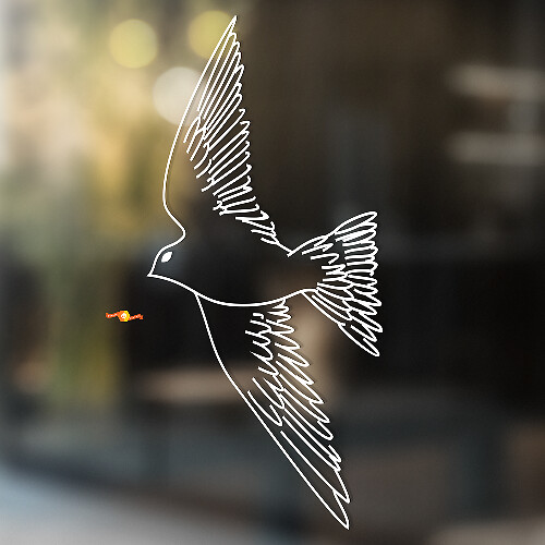 Swift in Flight Universele Vinyl Decal Sticker