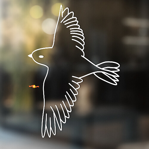 Vogel in Vlucht Universele Vinyl Decal Sticker_1