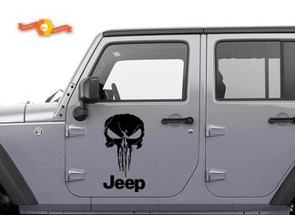 PUNISHER JEEP Wrangler Sticker JK CJ TJ YJ Truck Hood Achterklep JDM Vinyl Sticker
