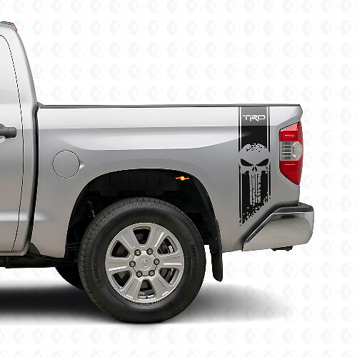 TRD Punisher Skull Achterzijde Vinyl Decal Set voor Toyota Tacoma Tundra