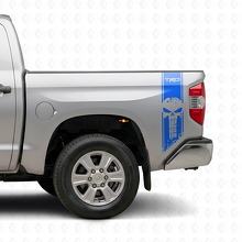 TRD Punisher Skull Achterzijde Vinyl Decal Set voor Toyota Tacoma Tundra_2