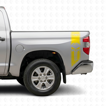 TRD Punisher Skull Achterzijde Vinyl Decal Set voor Toyota Tacoma Tundra_5