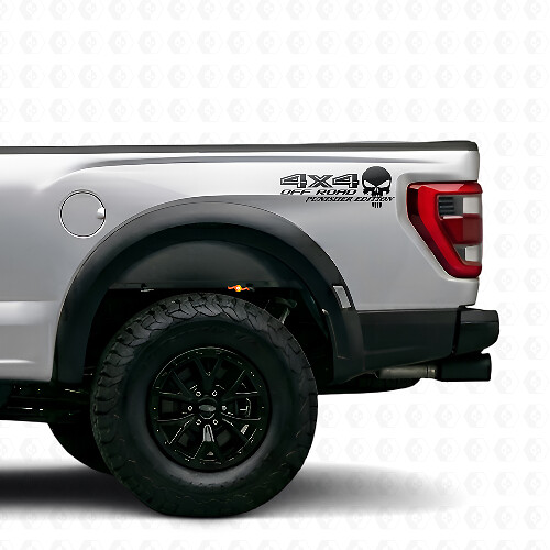 4x4 Off Road Punisher Edition Zijbed Vinyl Decal Set voor Musclecar truck