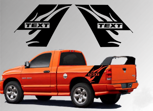 Aangepaste tekst vinylsticker decal grafische truckbedstrepen vlammen voor Dodge Ram 1500 2500 Daytona
