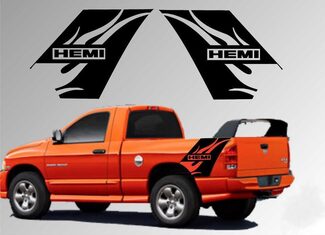 Dodge Ram Vinyl Decal Graphic Truck Bed Stripes Hemi Flames Daytona 1500 2500 Nu