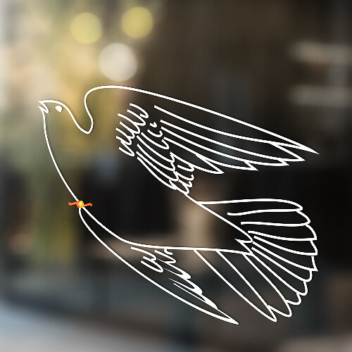Flying Dove Universele Vinyl Decal Sticker