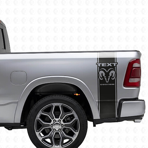 Aangepaste Logo Achterzijde Strepen Vinyl Decal voor Dodge Trucks