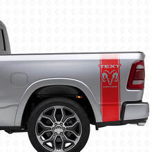 Aangepaste Logo Achterzijde Strepen Vinyl Decal voor Dodge Trucks_3