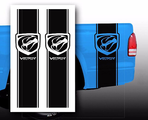 Viper-stijl zijbedstrepen vinyl decalset voor Dodge Viper SRT-10