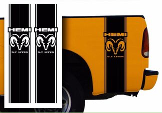 Hemi Dodge Mopar Pickup Truck Bed Stripes stickerstickers / Kies nu kleur