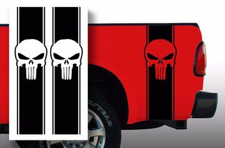Punisher Chevy Ford Dodge Pickup Truck Bed Stripes sticker stickers / Kies kleur