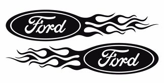 Ford Flame Style Logo Rechts & Links auto sticker stickers