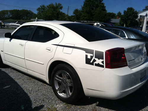 T/X Achterzijde Kwartaallijn Set Achterspatbord Vinyl Decal Sticker voor Dodge Charger 2006-2010