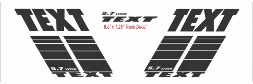 Custom Text 5.7 Liter Vinyl Autospatstrepen passend voor Dodge Charger