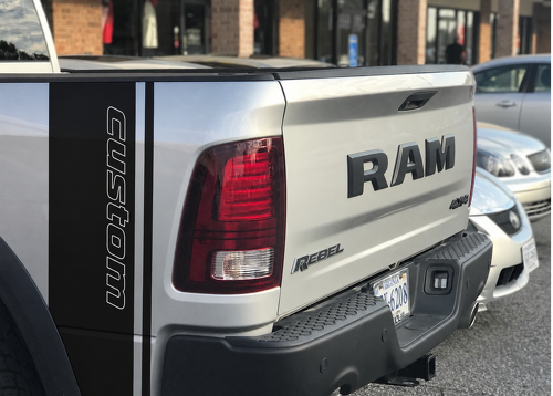Aangepaste Outline Bed Stripe Paar Bedside Vinyl Decal Sticker voor Dodge Ram 1500