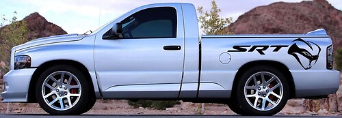 STR Viper Bedside Vinyl Decal Kit voor Dodge Ram 1500 SRT-10