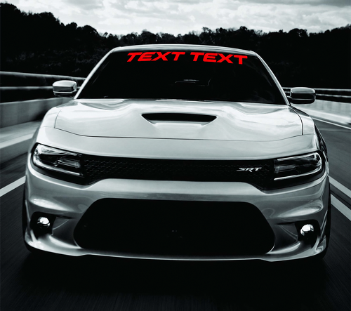 Scat Pack Style TEXT TEXT Banner — Vinylsticker (voorruit) voor Dodge Charger 2011-2018