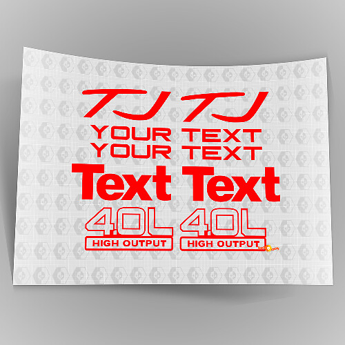 Jeep Wrangler Sport 4.0 hoog vermogen STICKERS DECALS KIT YJ TJ