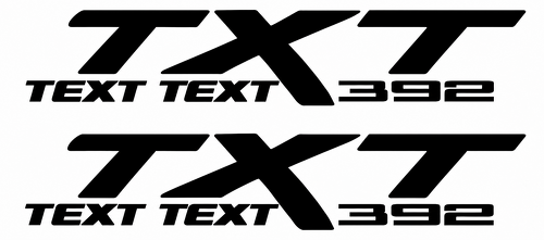 SRT Shaker Scat Pack Style TXT TEXT TEXT 392 Pair — Vinylsticker (zijkant) voor Dodge Charger