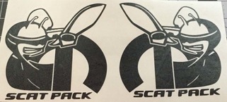 VINTAGE DODGE BOYS Scat Pack Sticker Super Bee Charger R/T 426 440 Mopar Scatpack