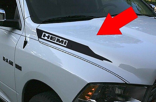 Hemi Capot Vinyl Strepen Decals Stickers passen op Dodge Ram 1500 2500 Rebel