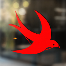 Flying Swallow Silhouet Universele Vinyl Decal Sticker_2