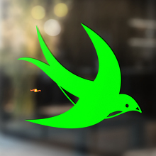 Flying Swallow Silhouet Universele Vinyl Decal Sticker_3
