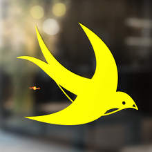 Flying Swallow Silhouet Universele Vinyl Decal Sticker_4