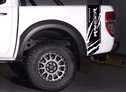 FORD RANGER Wildtrak logo side bed streep grafische sticker sticker achterklep 06-18