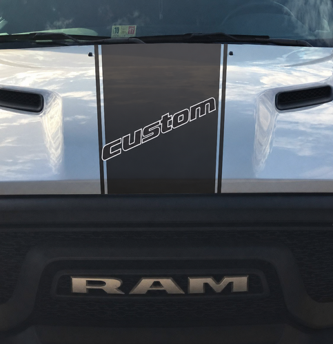 Aangepaste Outline Motorkap Rally Stripe Motorkap Vinyl Decal Sticker voor RAM 1500 2023