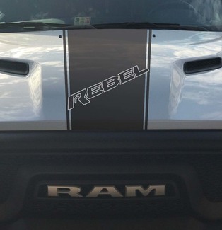 Dodge Ram Rebel Hemi 5.7 L vinyl sticker sticker motorkap racestreep, fabrieksstijl 2023