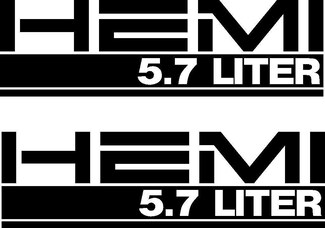 DODGE HEMI 5.7 LITER vinyl sticker sticker x2 STUK